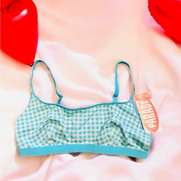 Parade Re:Play Scoop Bralette - Tide Pool Gingham| Ultra-Soft | Size L - Picture 2 of 6